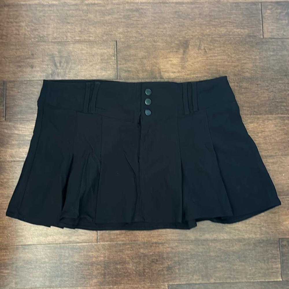 Black mini skirt